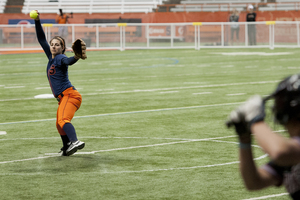 Syracuse pitcher Lindsay Taylor has fought threw injury this season to put together a strong sophomore campaign.