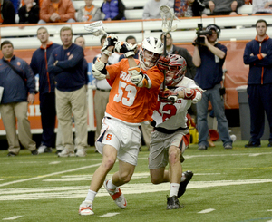 Syracuse midfielder Luke Cometti scored six goals in Syracuse's 12-11 comeback victory over Rutgers on Saturday.