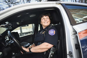 Kathy Pabis is one of the 10 women Department of Public Safety officers at Syracuse University. 