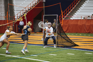 Syracuse goalkeeper Asa Goldstock is working on playing closer to the net to improve her consistency.