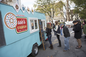 Food trucks currently have to pay between $500 and $1500 annually for a spot, and they aren't able to operate at other locations. 