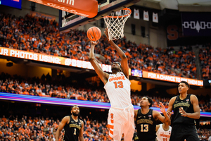 Paschal Chukwu goes up for a shot against Wake Forest last season.