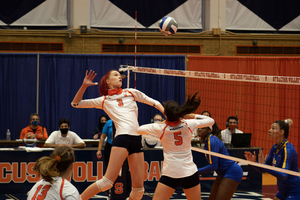 Marina Markova finished with 22 kills in the win over the Bulldogs. 