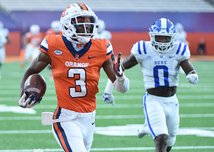 Taj Harris became the second Orange player to enter the transfer portal this season, following backup running back Jarveon Howard.