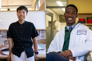 Yifan “Ivan” Shen (left) and Mark Nzasi (right) first met at their 2025 class marshall interviews last spring. Together, they intend to unify diverse student communities and increase on-campus engagement in the upcoming academic year.