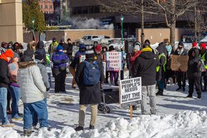 Syracuse residents rallied on MLK Jr. Day, holding signs to protest President Trump’s policies on immigration, LGBTQ+ rights, and inequality. The event highlighted diverse groups advocating for justice and equality under the new administration.