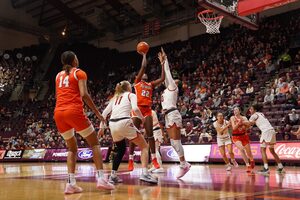 Kyra Wood recorded 18 points in SU's road win at Virginia Tech Thursday.