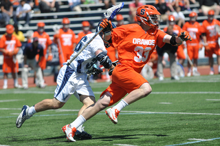 Syracuse midfielder Scott Loy runs with the ball in the Orange's win over Villanova.