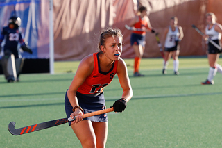 Cooke waits for the ball in the match against Lafayette.